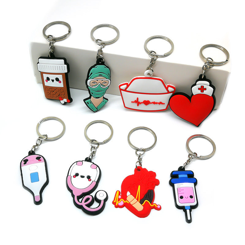 Wholesale 10PCS Medical Series PVC Keychains